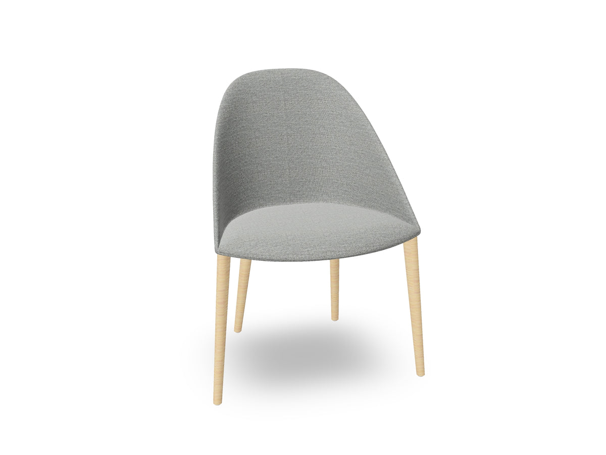 Cila Fully Upholstered Chair With Timber Oak Four-leg Base