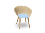 Duna 02 Wood Leg Chair With Seat Cushion Chairs Arper 