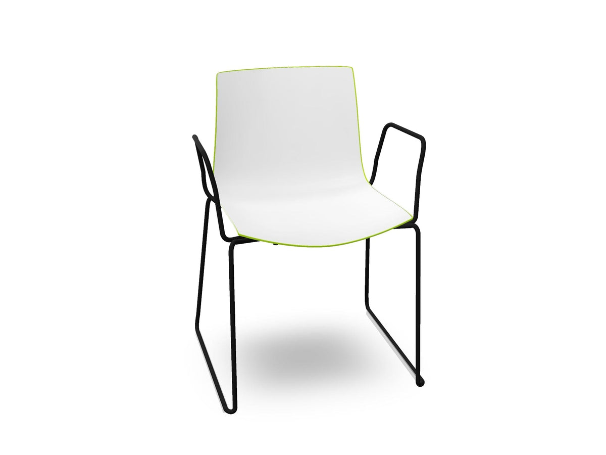 Catifa 46 Polypropylene Bi-Color Sled Base Chair Side/Dining Arper 