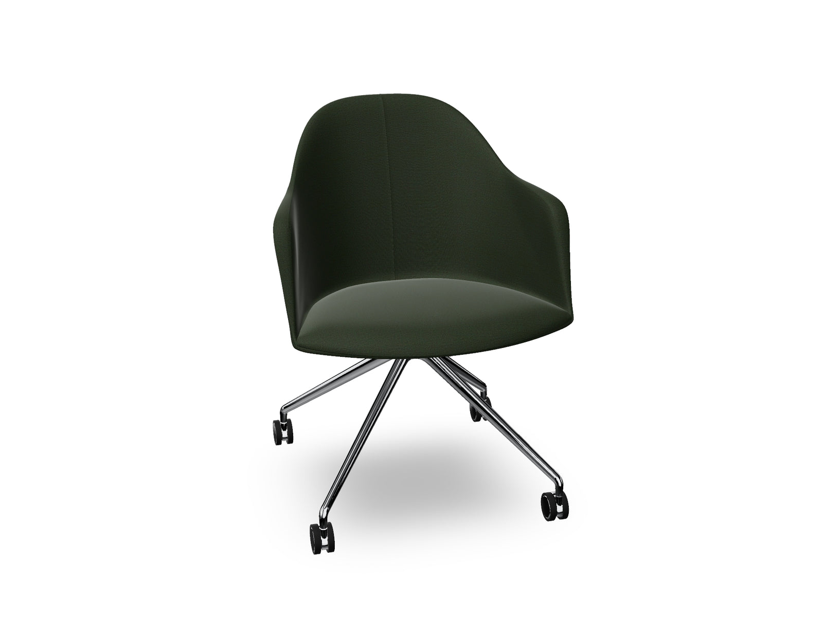 Cila fully upholstered Armchair With Fixed Trestle Base