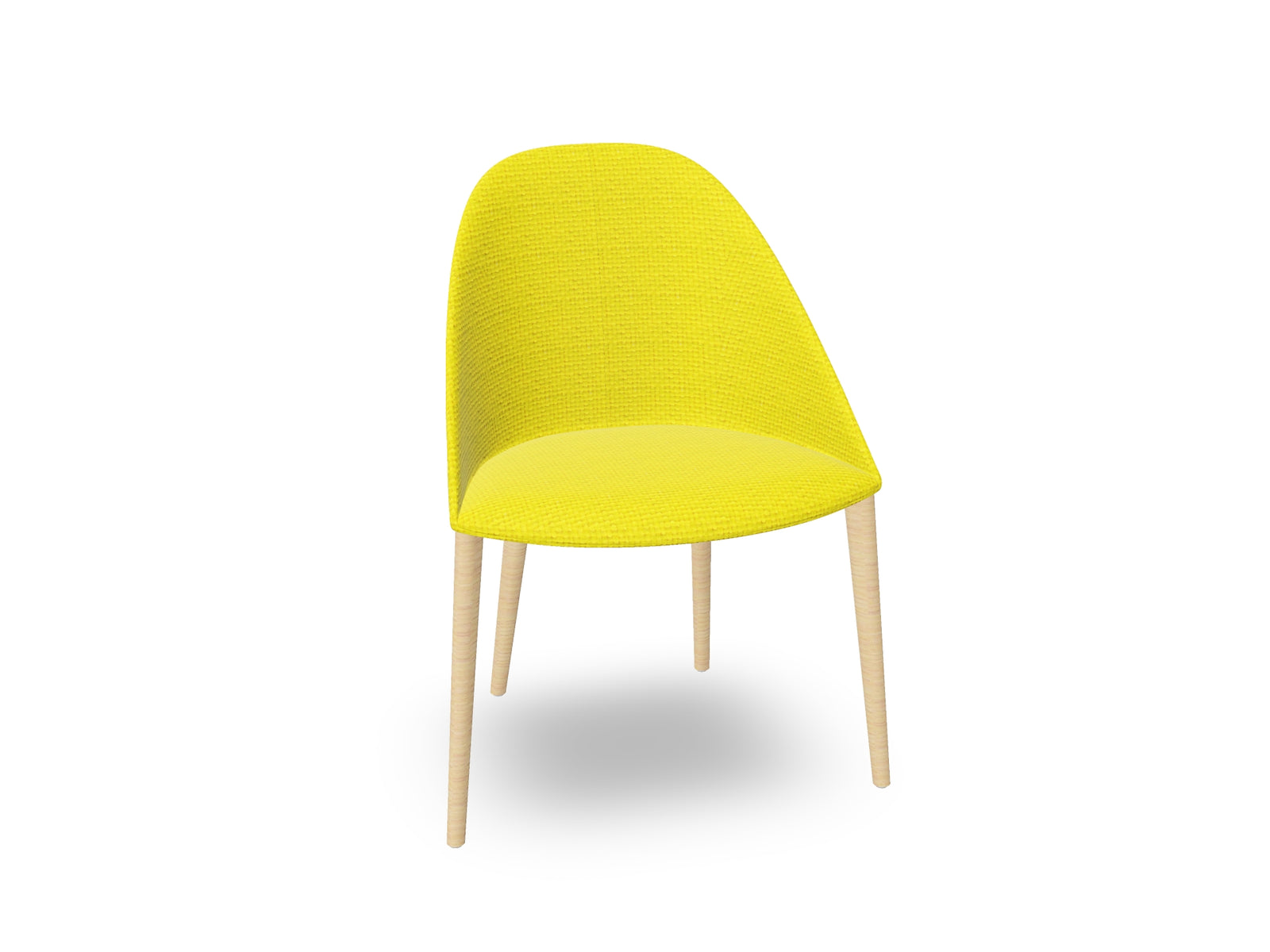 Cila Fully Upholstered Chair With Timber Oak Four-leg Base
