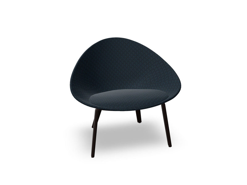 Adell 4 Leg Wood Lounge Chair With Fully Upholstered lounge chair Arper 