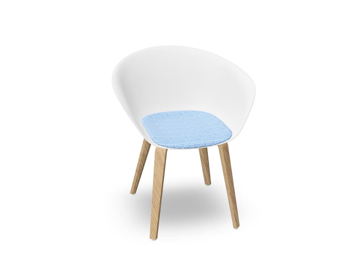 Duna 02 Wood Leg Chair With Seat Cushion Chairs Arper 