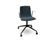 Aava 02 Fixed Trestle Base Chair With Fully Upholstered Chairs Arper 