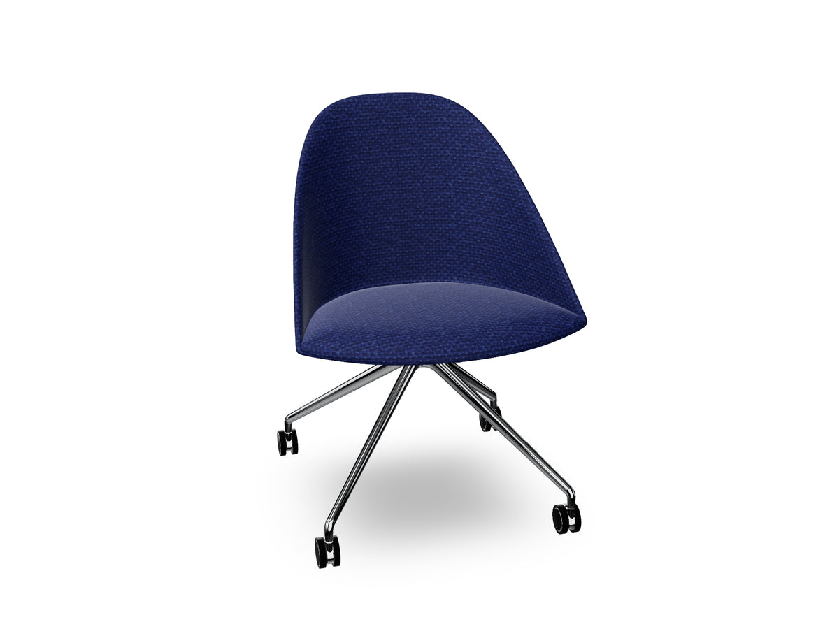 Cila Fully Upholtered Chair With Fixed Trestle Base