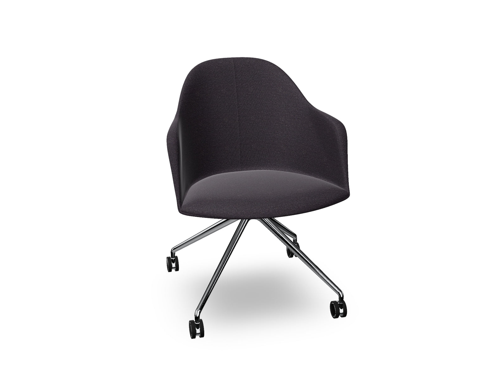 Cila fully upholstered Armchair With Fixed Trestle Base