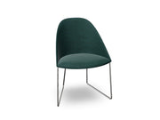 Cila Fully Upholstered Chair With Sled Base Chairs Arper 