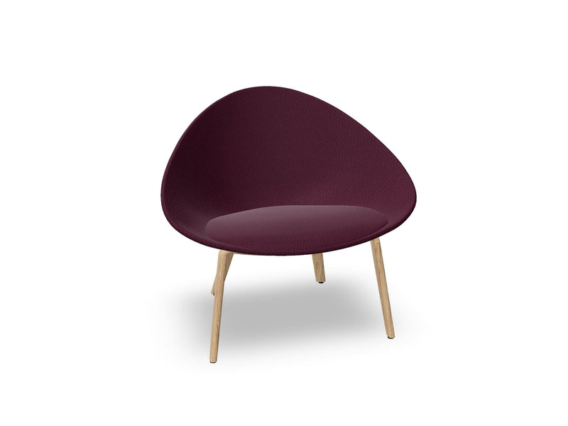 Adell 4 Leg Wood Lounge Chair With Fully Upholstered lounge chair Arper 