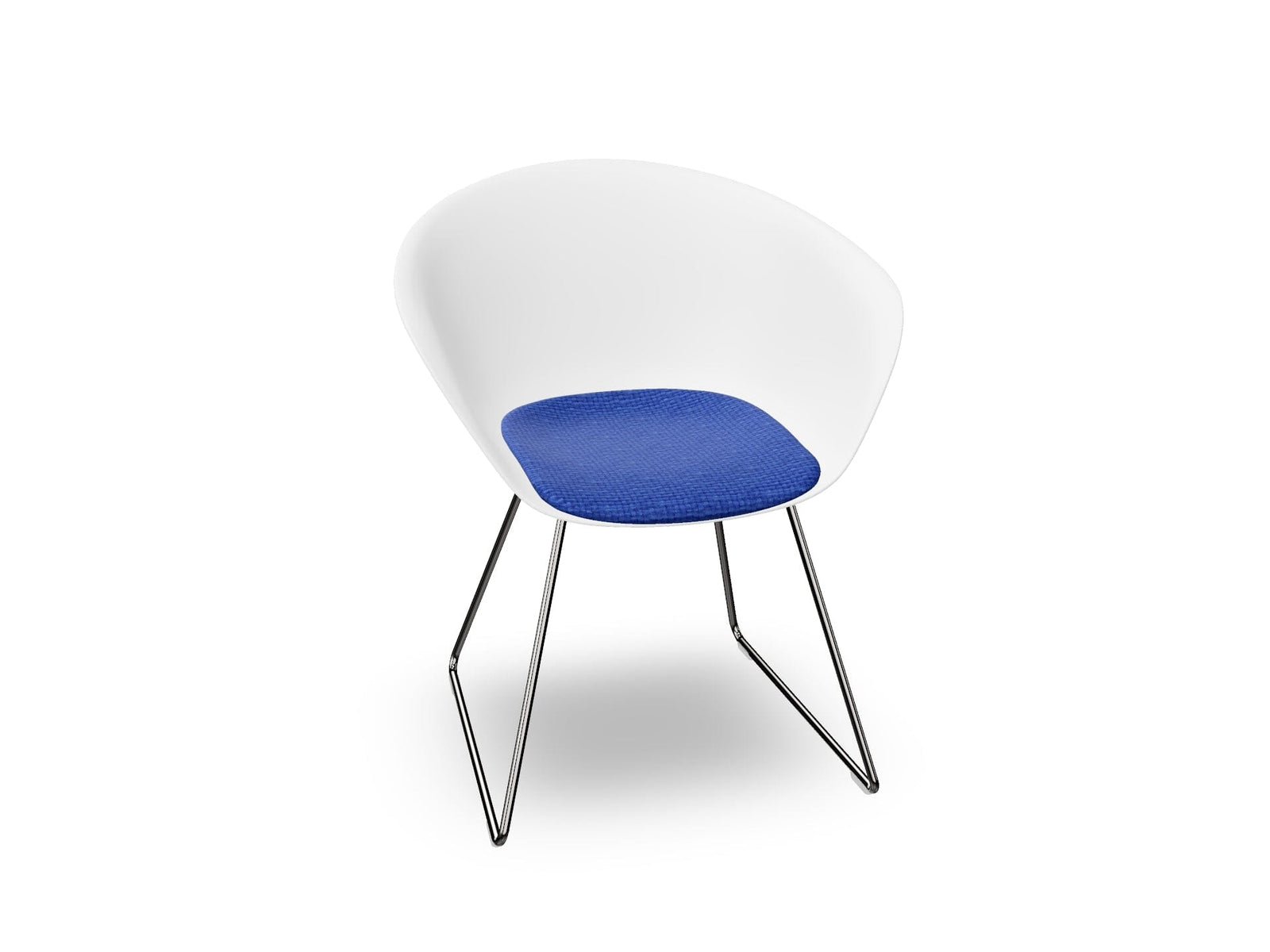 Duna 02 Sled Base Chair With Seat Cushion Chairs Arper 