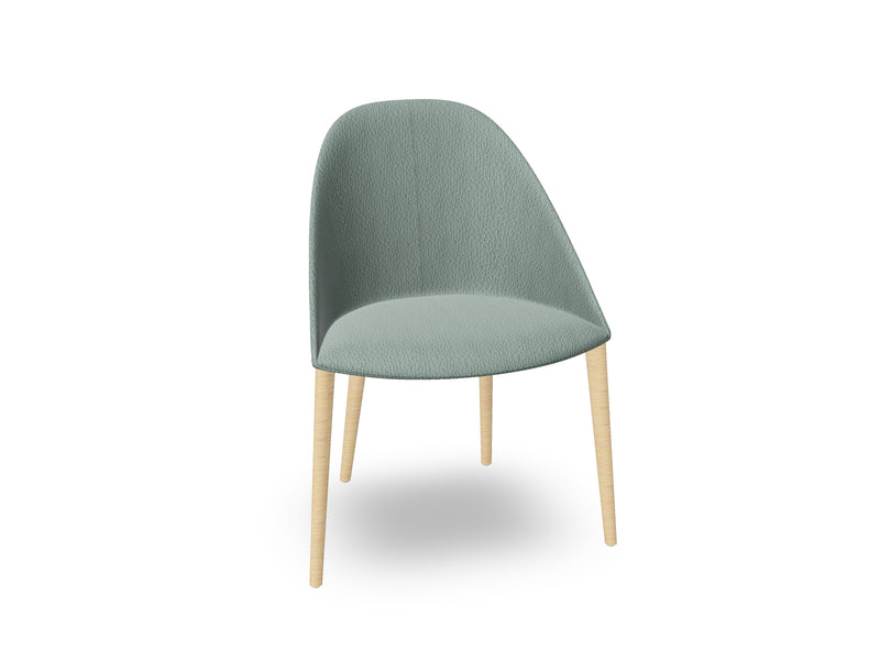 Cila Fully Upholstered Chair With Timber Oak Four-leg Base