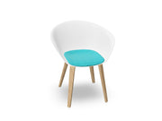 Duna 02 Wood Leg Chair With Seat Cushion Chairs Arper 