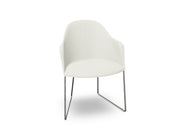 Cila Fully Upholstered Armchair With Sled Base Chairs Arper 
