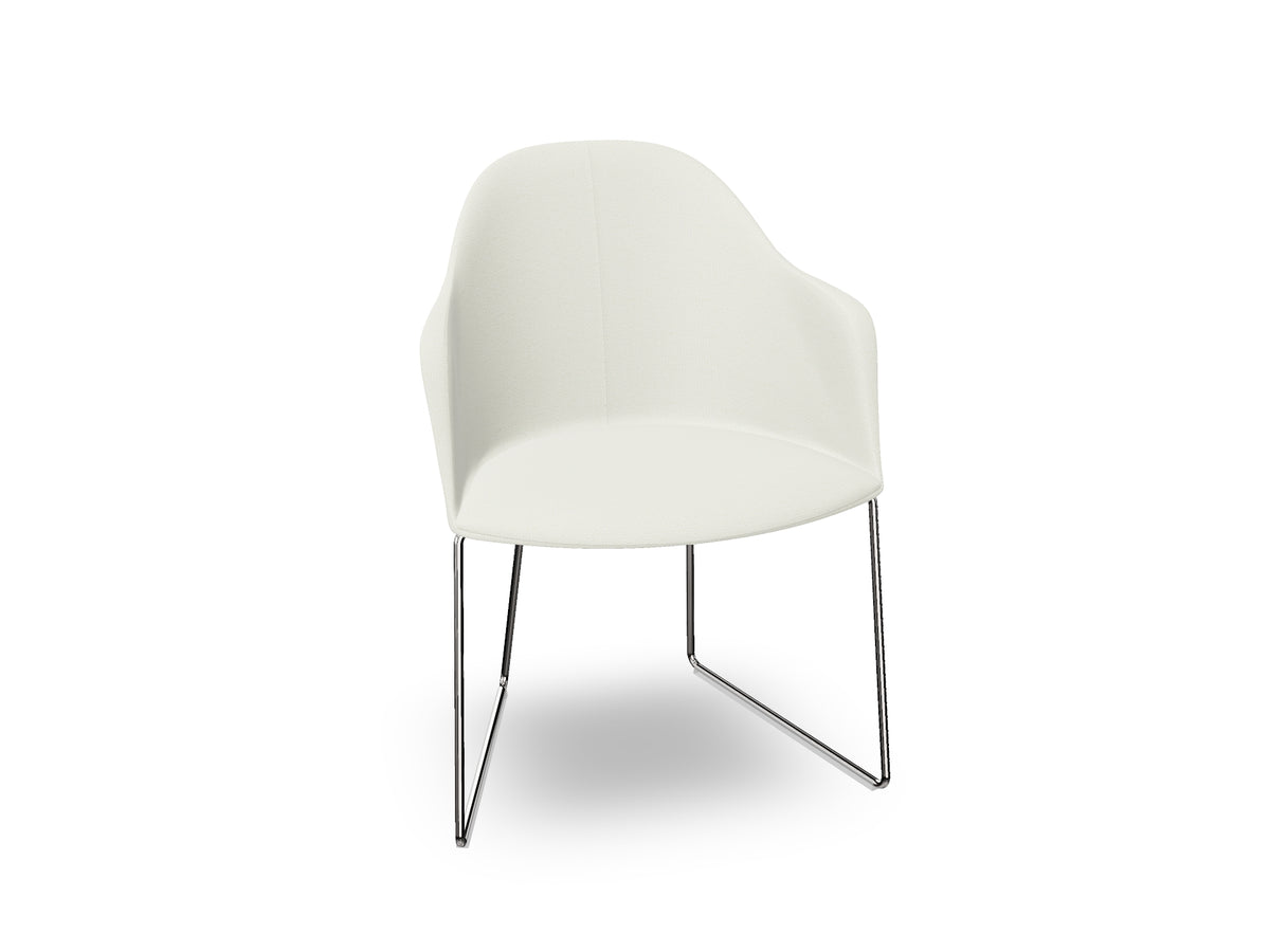 Cila Fully Upholstered Armchair With Sled Base