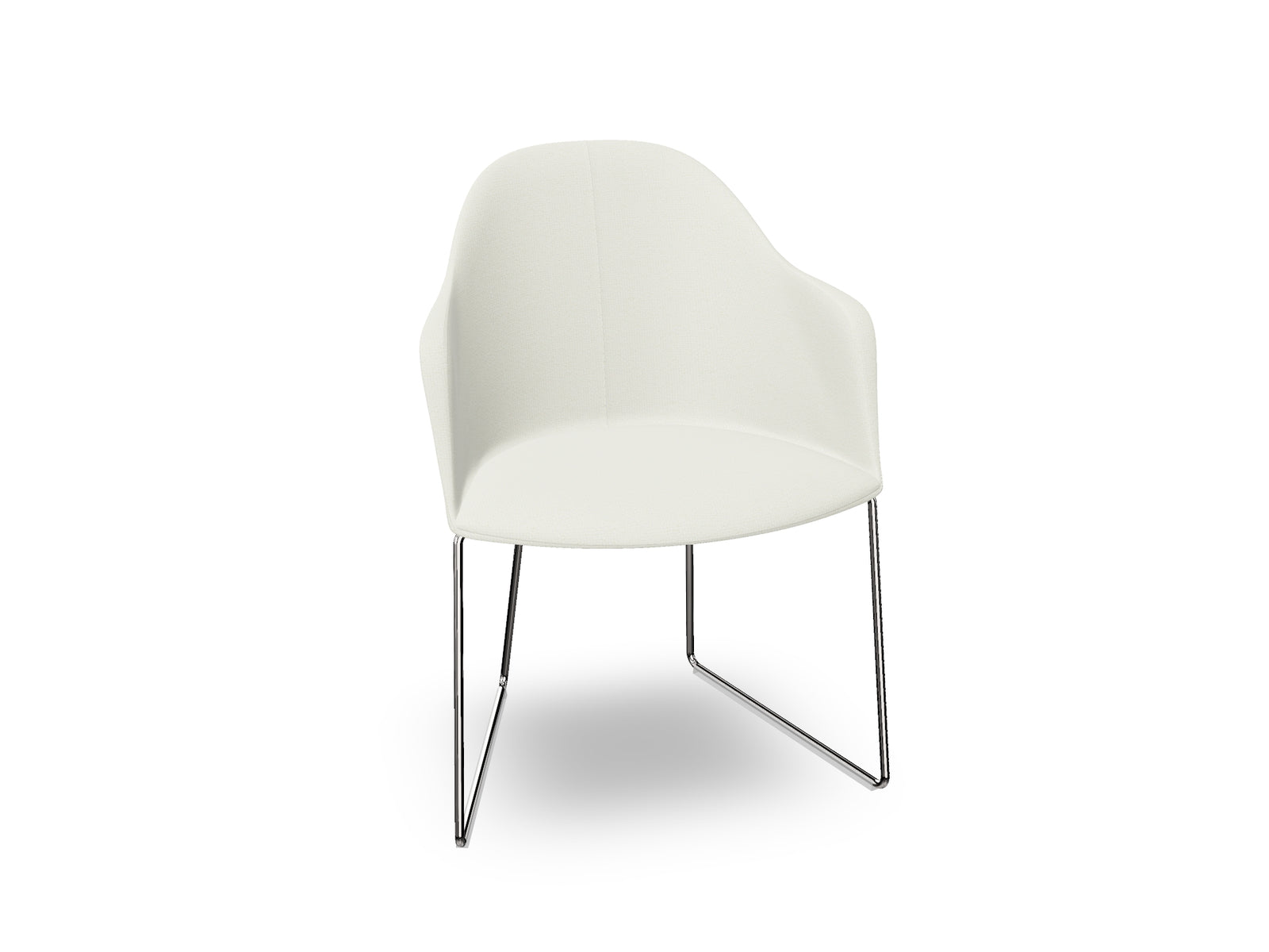 Cila Fully Upholstered Armchair With Sled Base