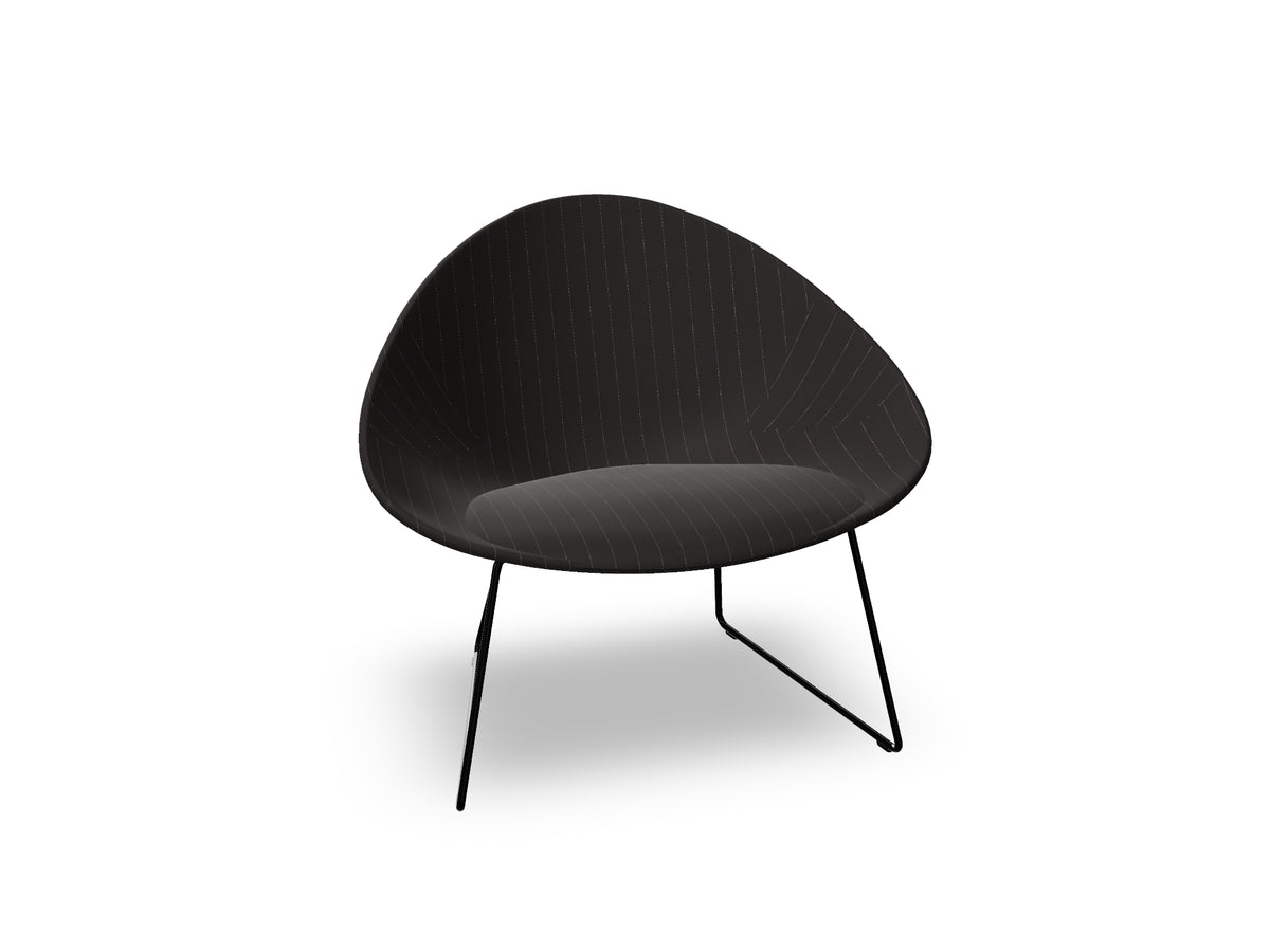 Adell Sled Base Lounge Chair With Fully Upholstered