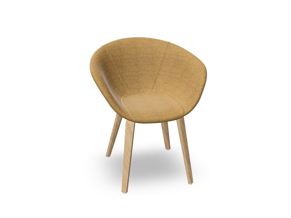 Duna 02 Wood Leg Chair With Front Upholstery Chairs Arper 
