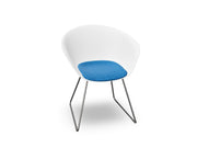 Duna 02 Sled Base Chair With Seat Cushion Chairs Arper 
