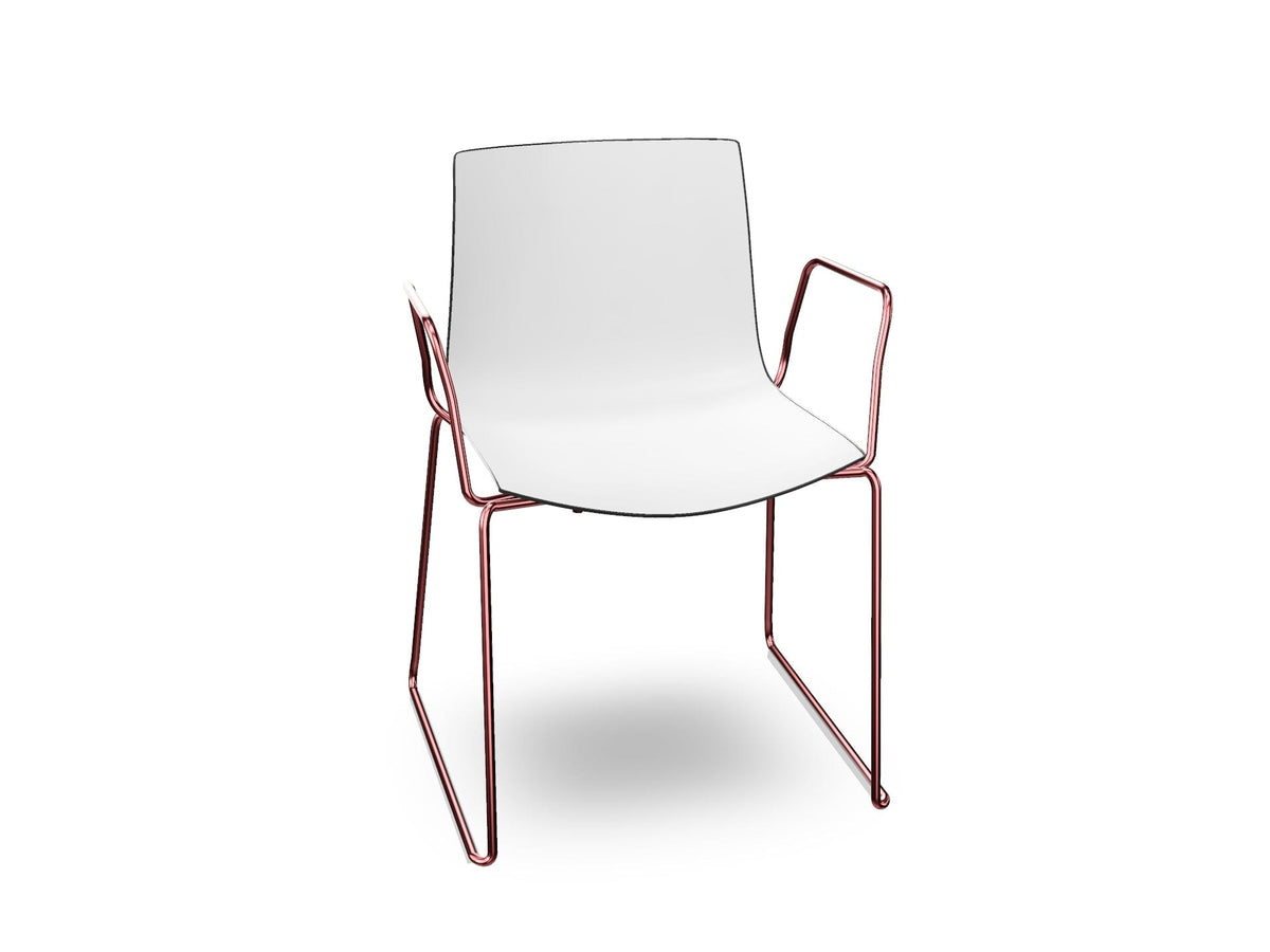Catifa 46 Polypropylene Bi-Color Sled Base Chair Side/Dining Arper 
