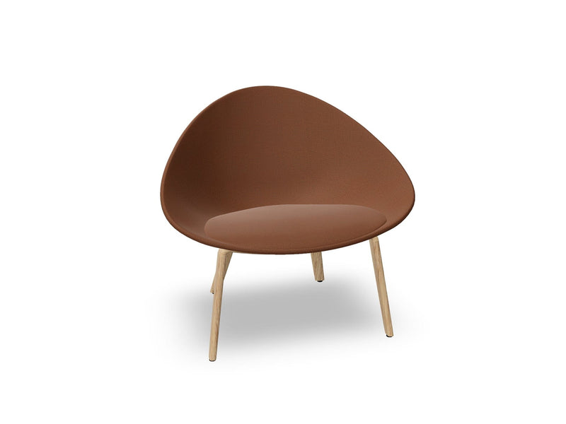 Adell 4 Leg Wood Lounge Chair With Fully Upholstered lounge chair Arper 