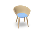 Duna 02 Wood Leg Chair With Seat Cushion Chairs Arper 