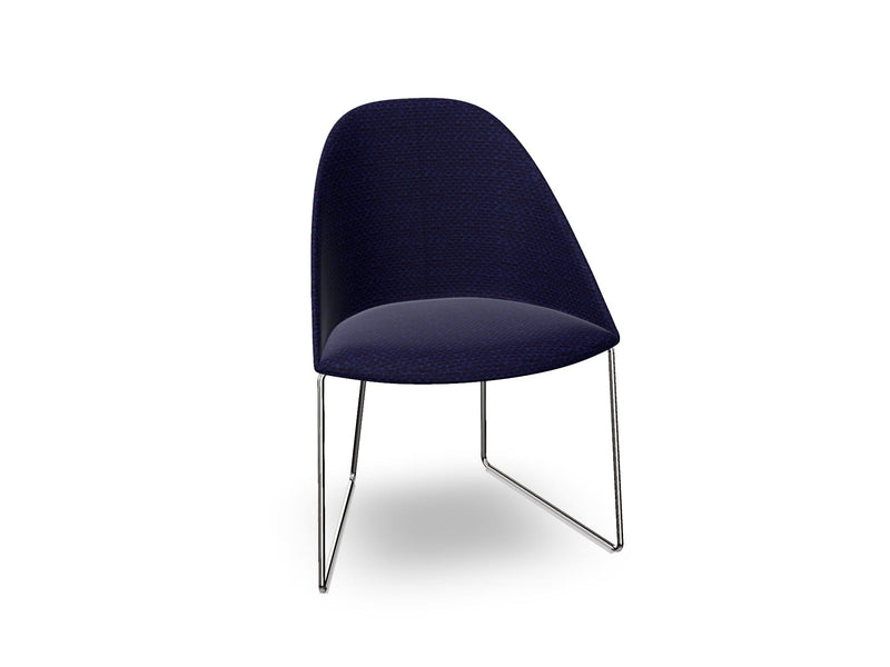 Cila Fully Upholstered Chair With Sled Base Chairs Arper 