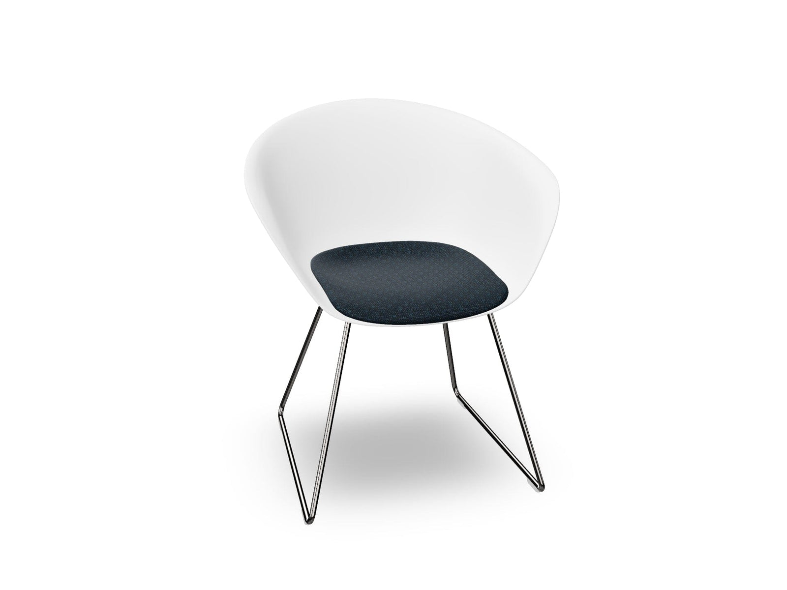 Duna 02 Sled Base Chair With Seat Cushion Chairs Arper 