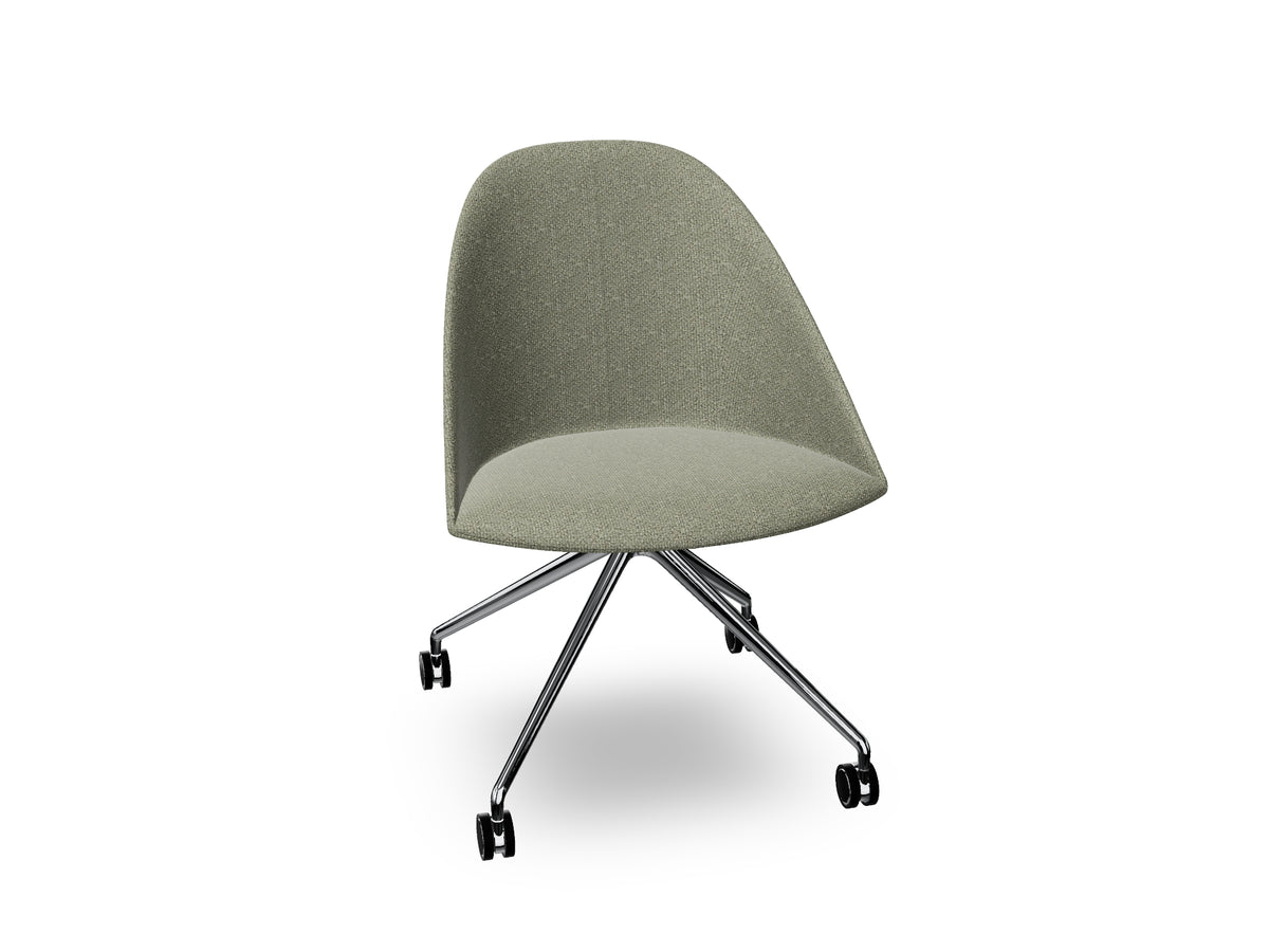 Cila Fully Upholtered Chair With Fixed Trestle Base