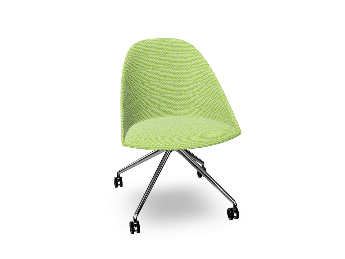 Cila Fully Upholtered Chair With Fixed Trestle Base