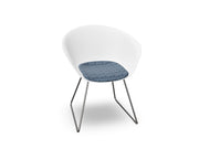 Duna 02 Sled Base Chair With Seat Cushion Chairs Arper 