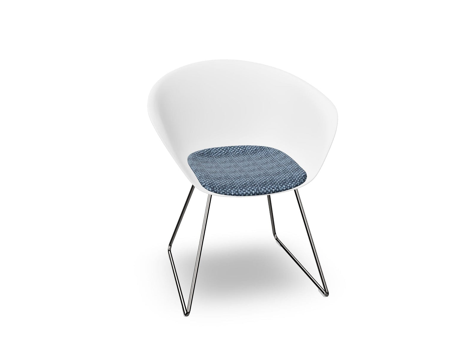 Duna 02 Sled Base Chair With Seat Cushion Chairs Arper 