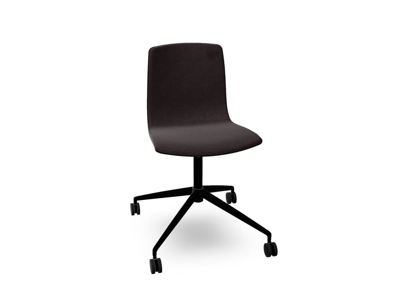 Aava 02 Fixed Trestle Base Wood Chair With Front Upholstery Chairs Arper 