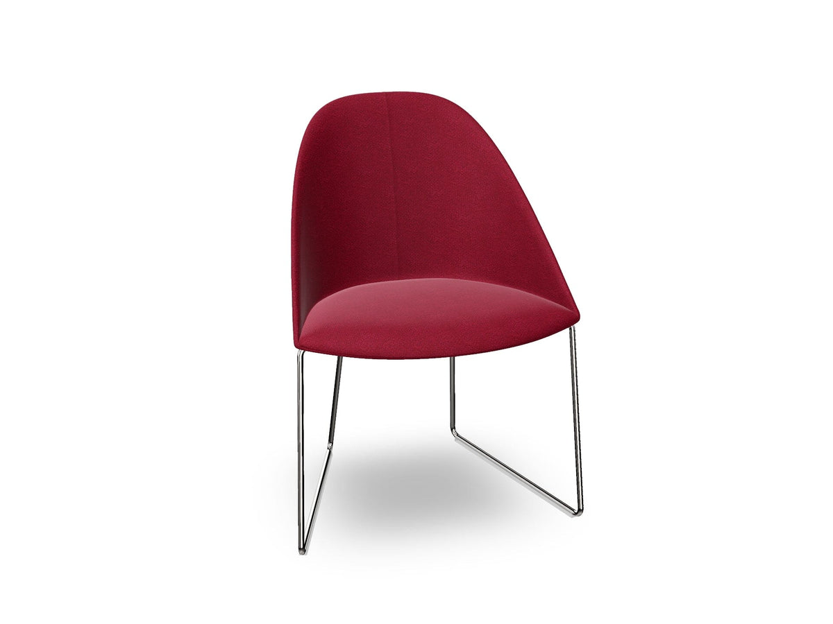 Cila Fully Upholstered Chair With Sled Base Chairs Arper 