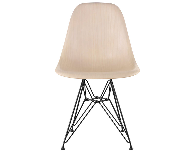 Eames Molded Wood Side Chair with Wire Base