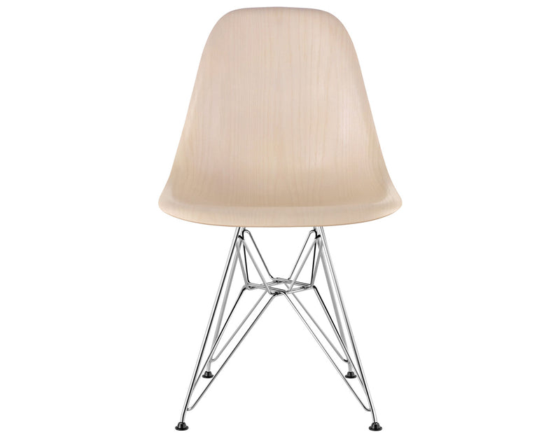 Eames Molded Wood Side Chair with Wire Base