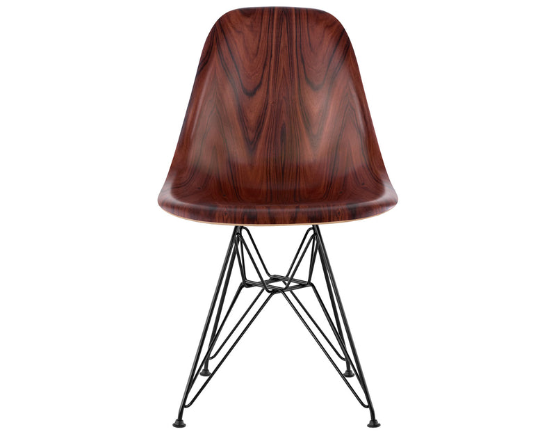 Eames Molded Wood Side Chair with Wire Base