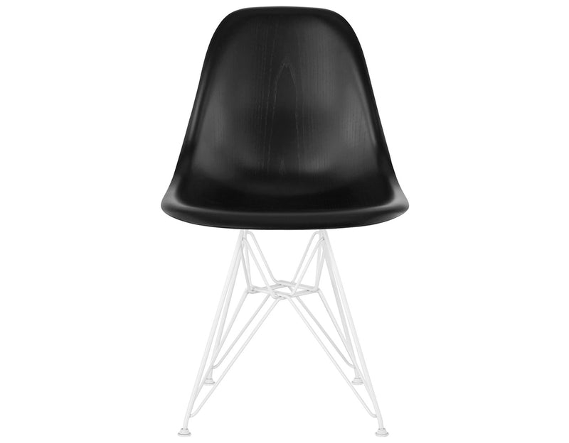 Eames Molded Wood Side Chair with Wire Base