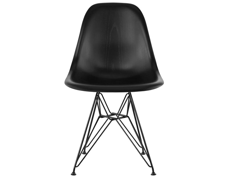 Eames Molded Wood Side Chair with Wire Base