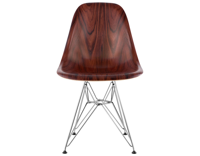 Eames Molded Wood Side Chair with Wire Base