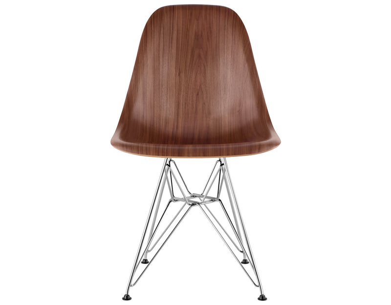 Eames Molded Wood Side Chair with Wire Base