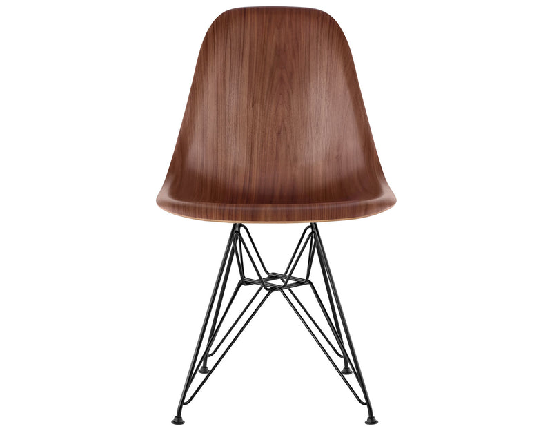 Eames Molded Wood Side Chair with Wire Base