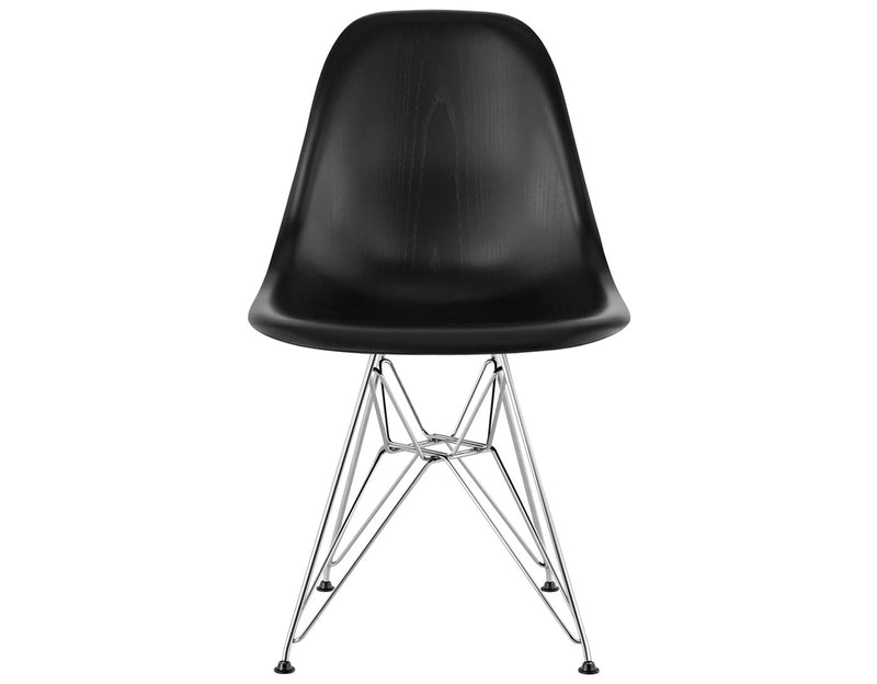 Eames Molded Wood Side Chair with Wire Base