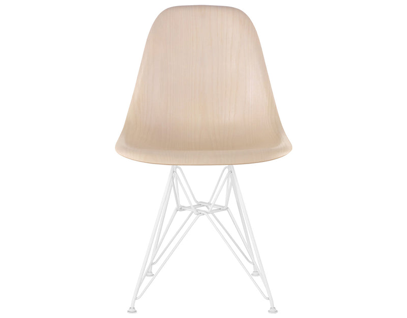 Eames Molded Wood Side Chair with Wire Base