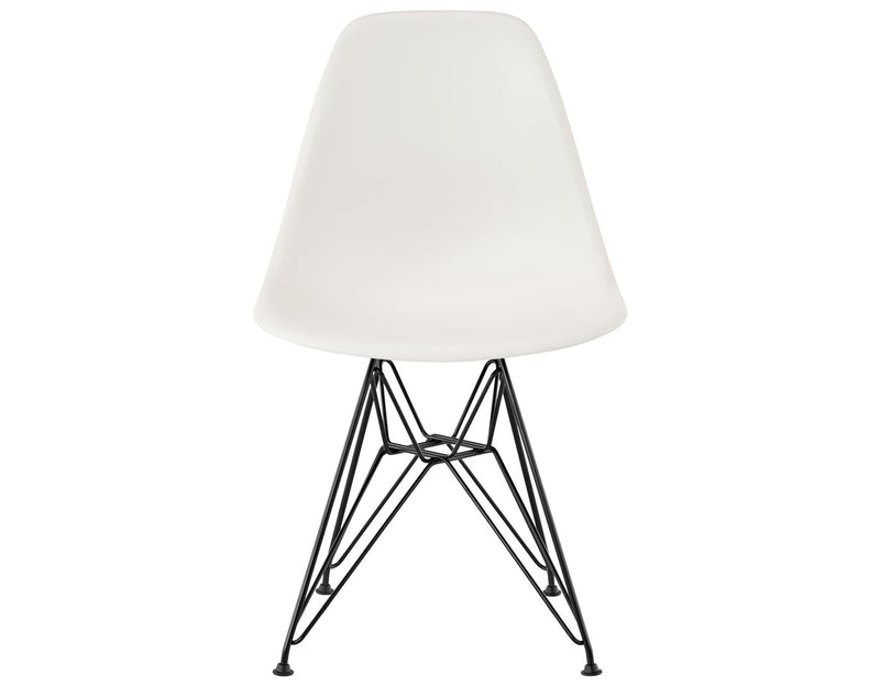 Eames Molded Plastic Side Chair with Wire Base