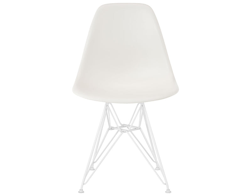 Eames Molded Plastic Side Chair with Wire Base