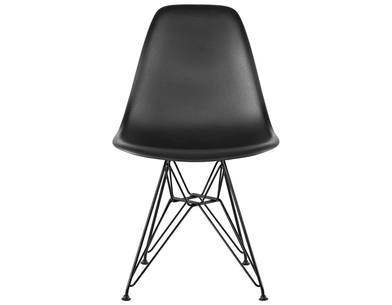 Eames Molded Plastic Side Chair with Wire Base