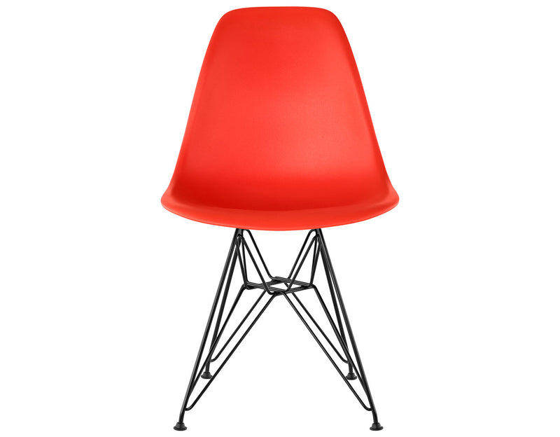 Eames Molded Plastic Side Chair with Wire Base