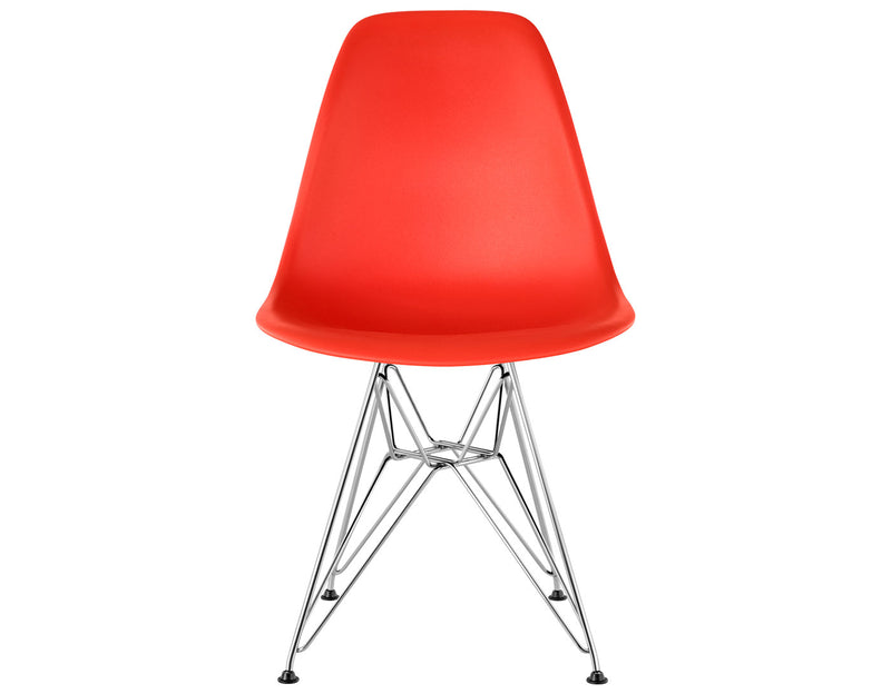 Eames Molded Plastic Side Chair with Wire Base