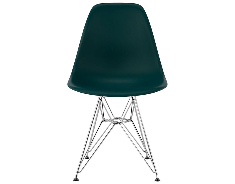 Eames Molded Plastic Side Chair with Wire Base