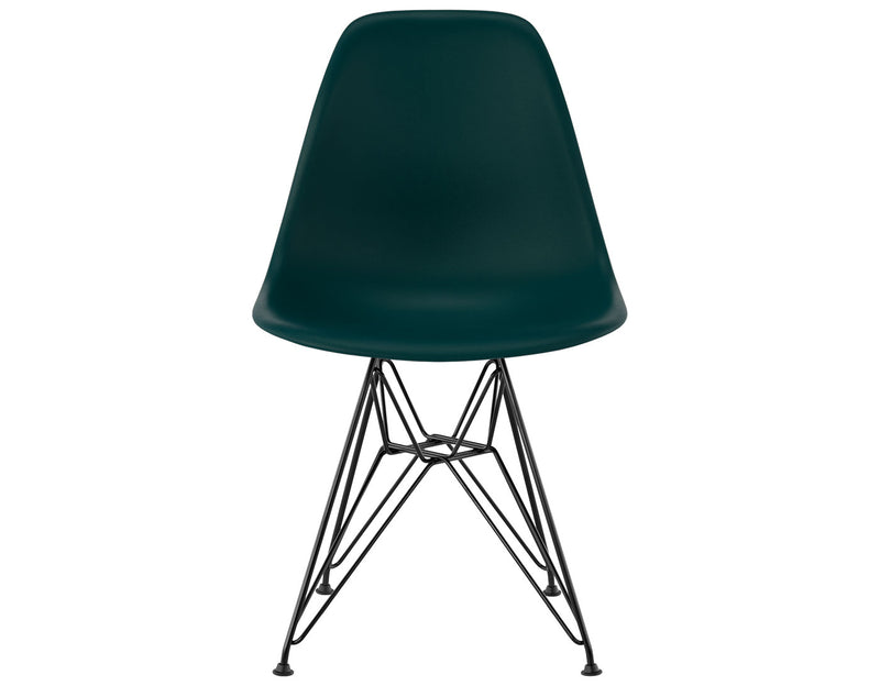 Eames Molded Plastic Side Chair with Wire Base