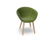 Duna 02 Wood Leg Chair With Front Upholstery Chairs Arper 